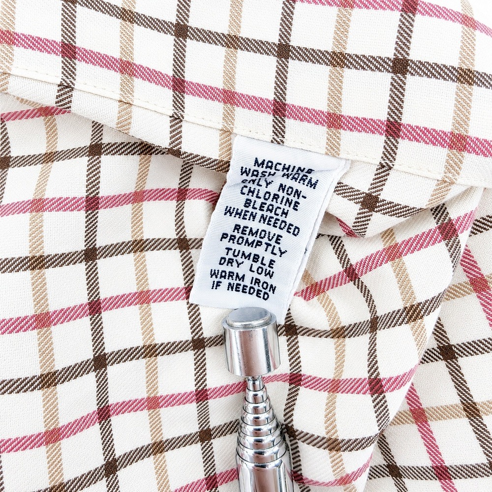 Polo Ralph Lauren Button Down Shirt Mens 16.5 L Tattersall Cotton Ivy Multi - Picture 7 of 8